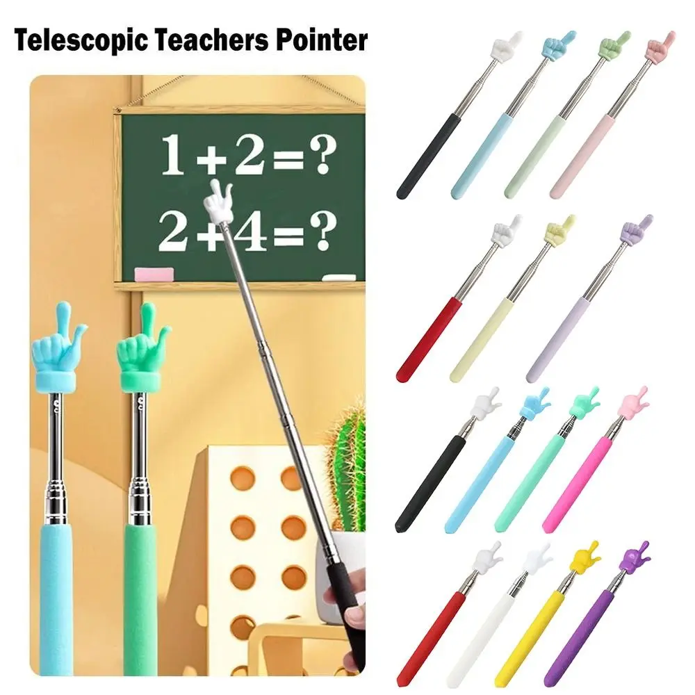 Finger Design Teaching Tools Telescopic Rod Handheld Presenter Finger Reading Sticks Teaching Stick Whiteboard Pointer