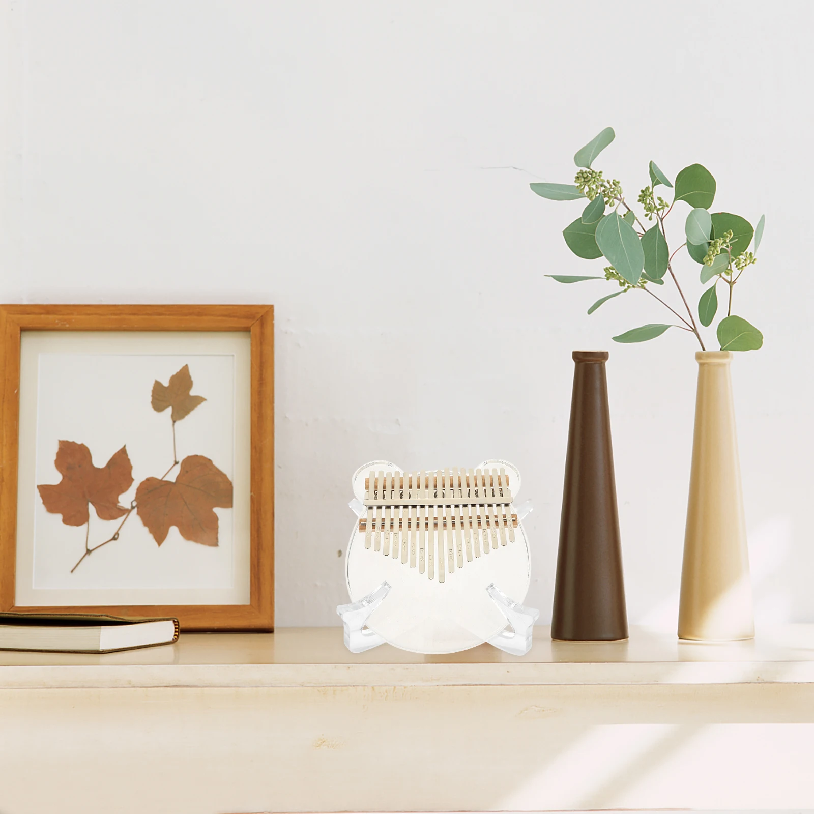 

Crystal Stand Thumb Piano Clear Kalimba Instrument Acrylic Transparent Display Holder Travel