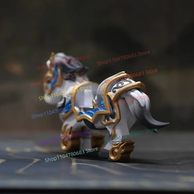 MOC Building Blocks Third-Party White Dragon Foal Zhao Yun Mount Assembly Kit Collector's Piece, Display Figurine, Toy, Gift