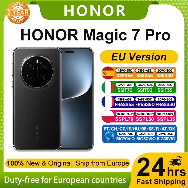 2026 NEUES HONOR Magic7 Pro 5G Smartphone Snapdragon 8 Elite 6,8'' 120Hz OLED-Display 100W Ladung Globale Version Honor Magic7 Pro Mobiltelefon IP69