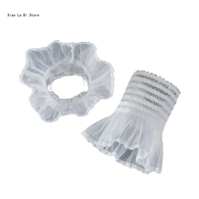 Wrist Cuffs Flared Ruffled Cuffs for Hoodie Sweater False Sleeve Ornaments XXFD