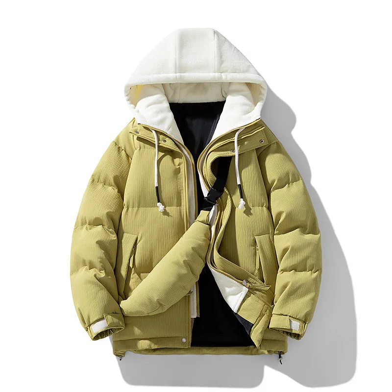 2025 Trendy Cotton-Padded Jacket for Men And Women Autumn Winter High Density Fashion with Bags Hats Ropes Zippers