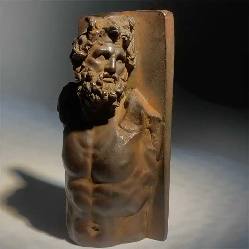 European Ancient Roman Vintage Sculpture Cretios Museum Replica Bust Home Decorative Art Ornament