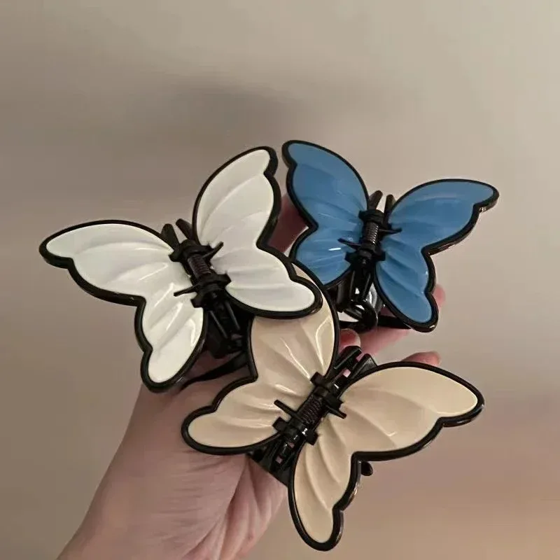 

Colorful Plastic Butterfly Hair Clip Crab Claw Clip Women Sweet Headband Hairpin Fashion Hair Styling Accessories