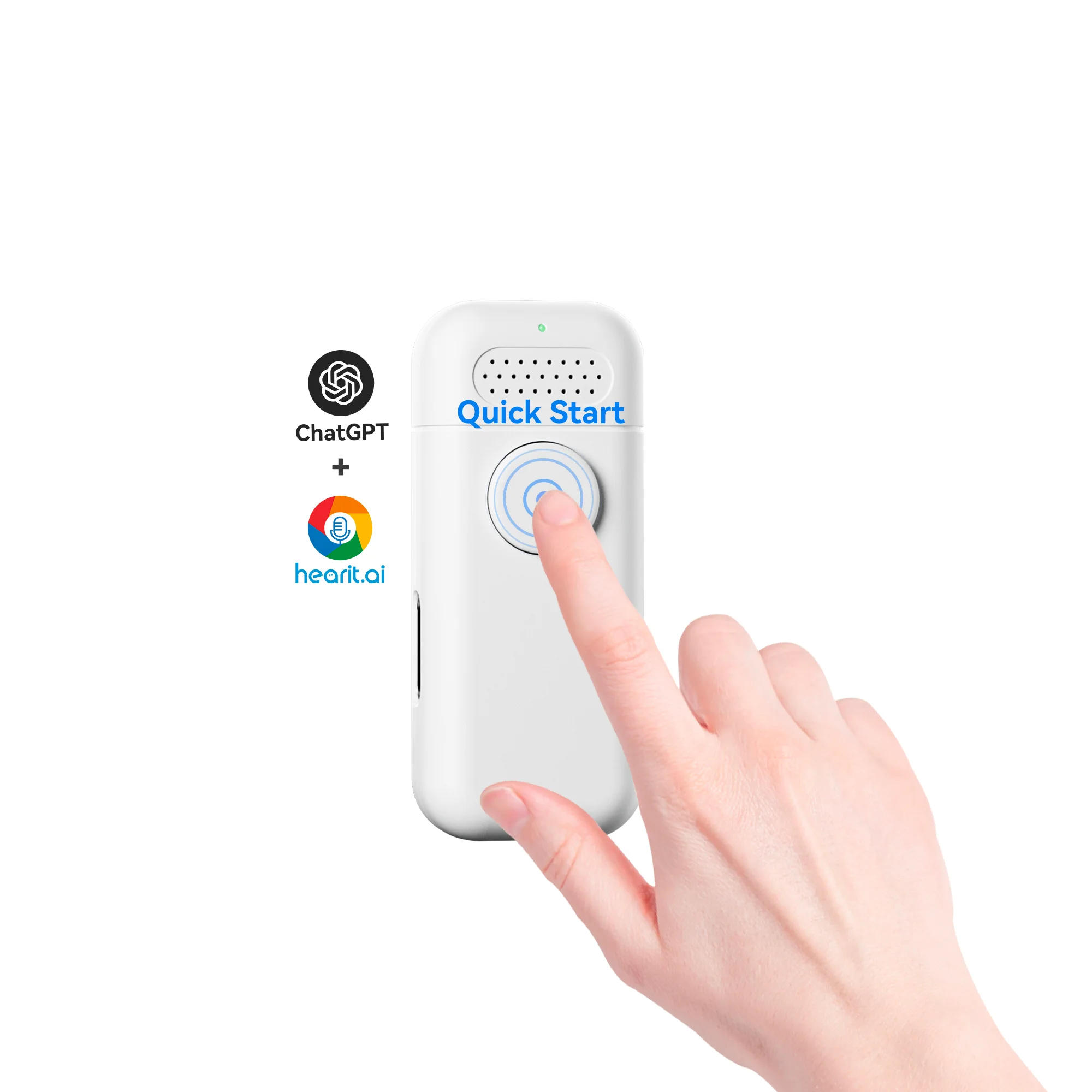 Microfone Smart Voice AI ChatGPT de alta demanda com bateria de longa duração para inspeção de campo e uso no varejo