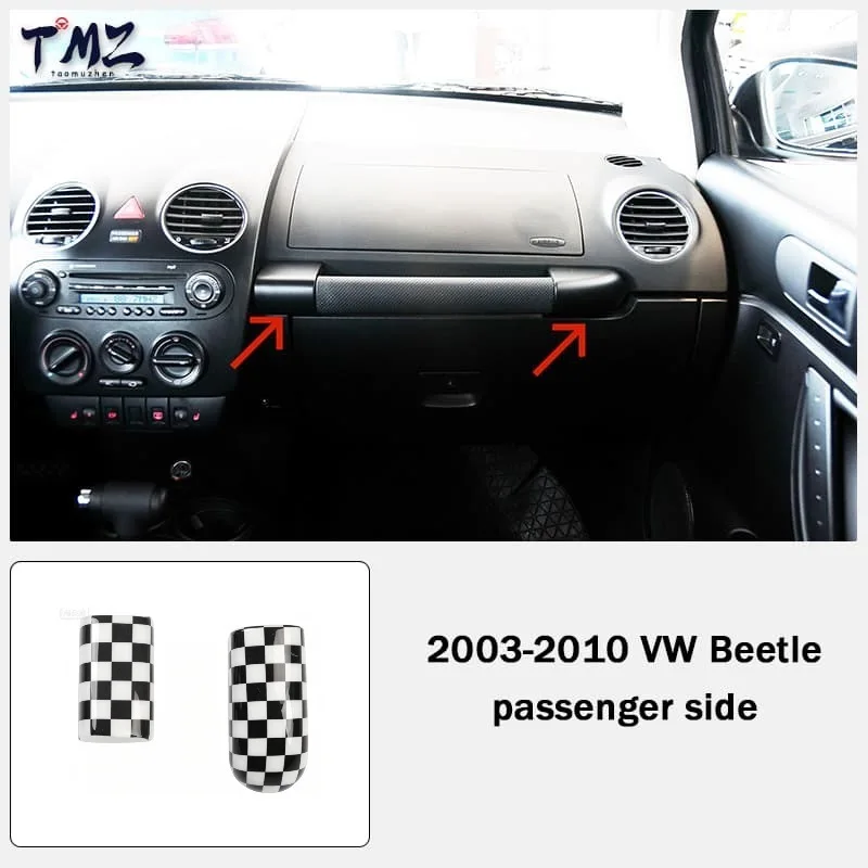 Dashboard Grab Handle Trim For VW Volkswagen Beetle 2003-2010 Passenger Side Carbon Fiber Car Interior Mouldings Accessories