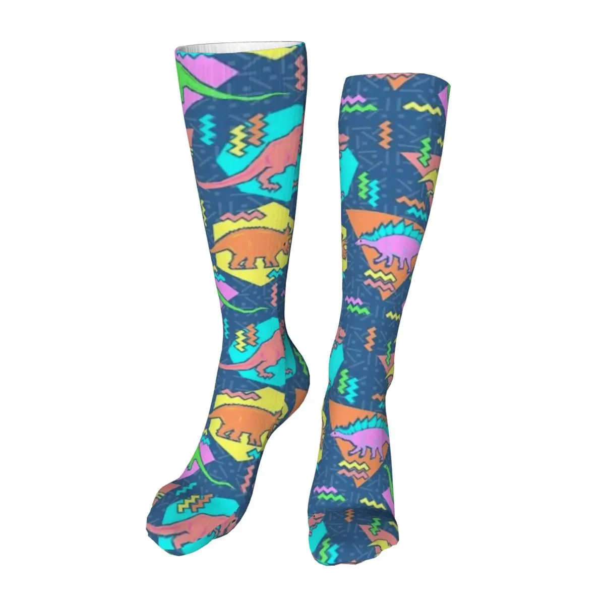 Nineties Dinosaurs Adult Stockings Not Easy to Pilling For Daily Matching Medium Thickness All Seasons