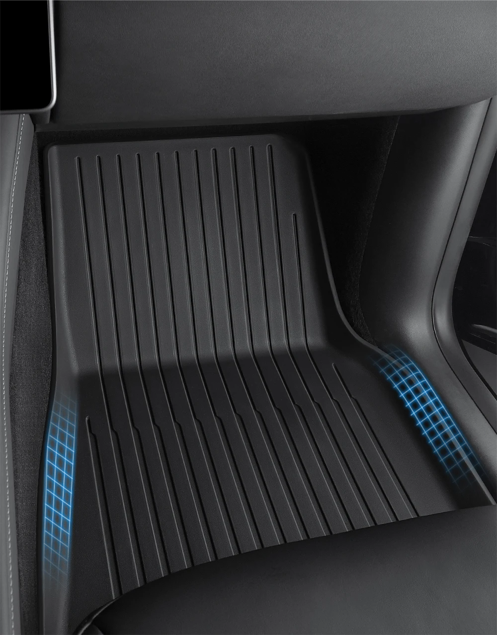 YZ For Tesla Floor Mat Model Y 2021-2026 Model 3 Highland Car Trunk Mat Luggage Mat TPE Waterproof Anti-Slip Set Floor Liner Mat
