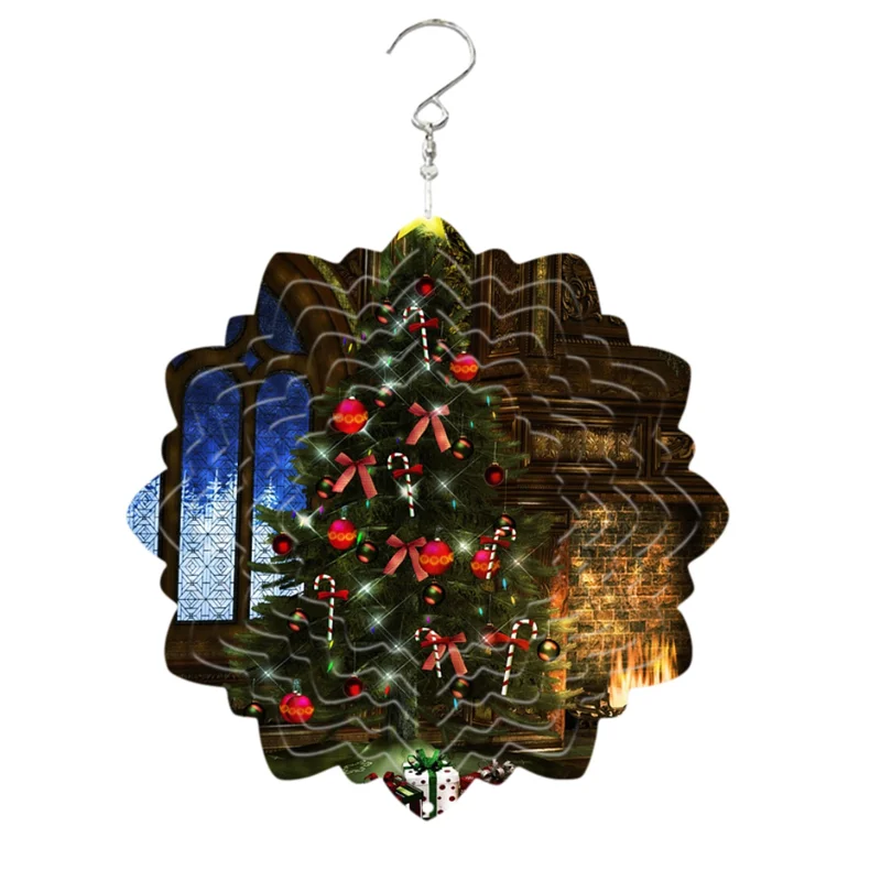 

AT16 Рождественская энергия ветра с белым покрытием, алюминиевая пластина, двухсторонняя печать, теплопередача, колокольчик, проигрыватель