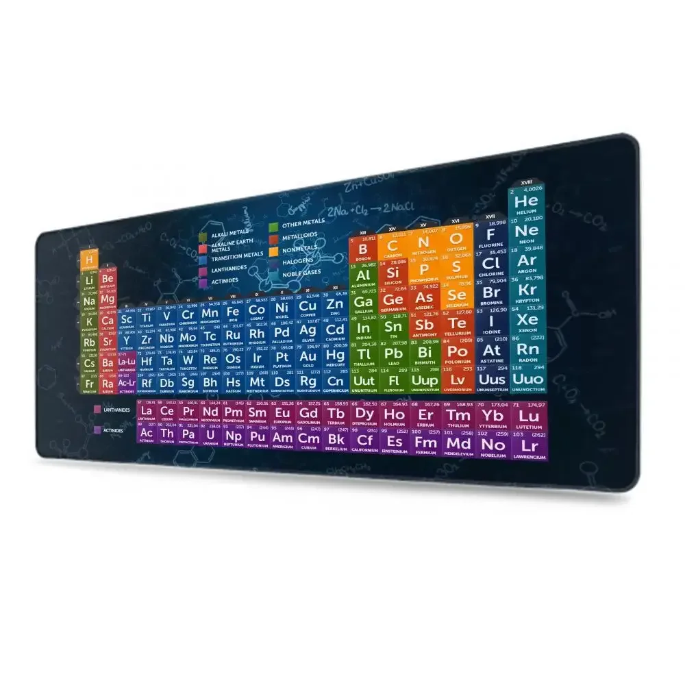 Gaming Mousepad 1200x600 Large Periodic Table Chemical Element Mouse Pad Xxl Anti Slip Mousepad Gaming Keyboard Desk Pad Mat Pc