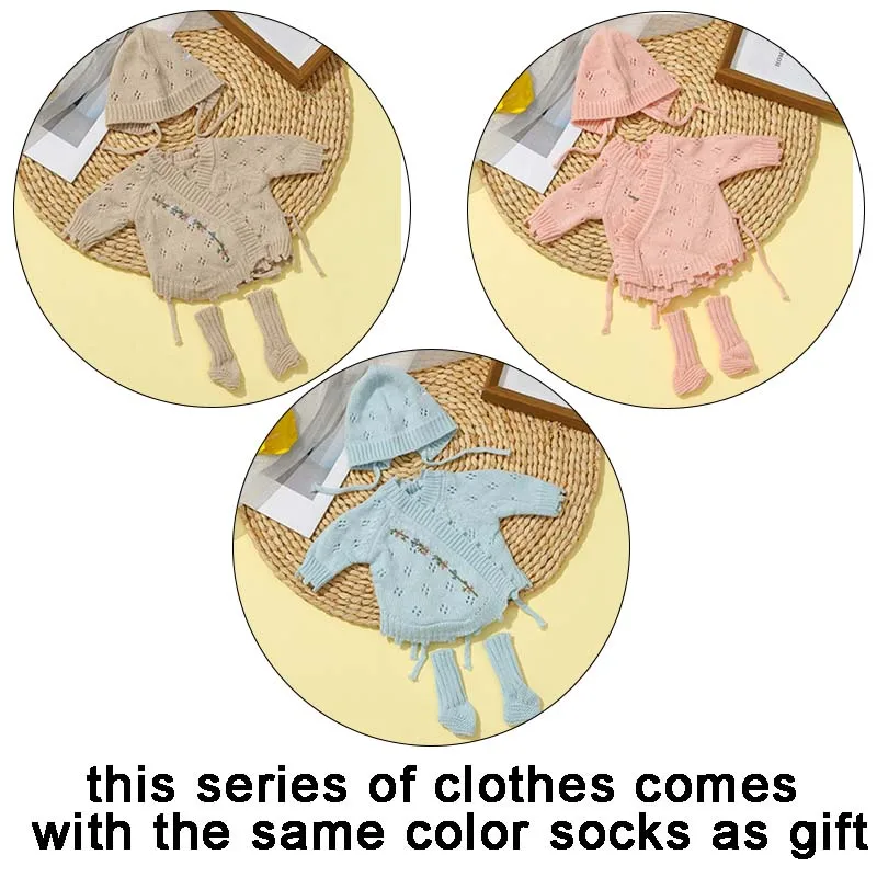 Ropa para muñeca bebé Reborn de 15,75 pulgadas, suéter, mono, accesorios de ropa, moda bonita para muñeca bebé de 40cm, accesorios