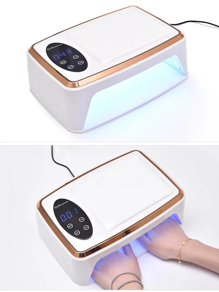 380 واط عالية الطاقة مع وسادة اليد مسمار آلة الفن 90 المصابيح UV LED مصباح لمسمار مانيكير المهنية هلام البولندية تجفيف مصابيح