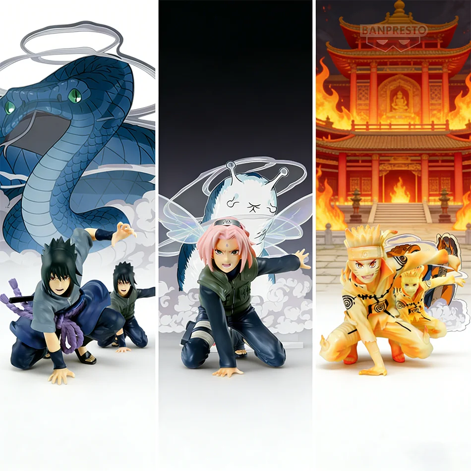 Anime NARUTO Figuren Shippuden Actionfiguren Uzumaki Sasuke Uchiha Naruto Zubehör PVC-Modellspielzeug Dekorative Ornamente