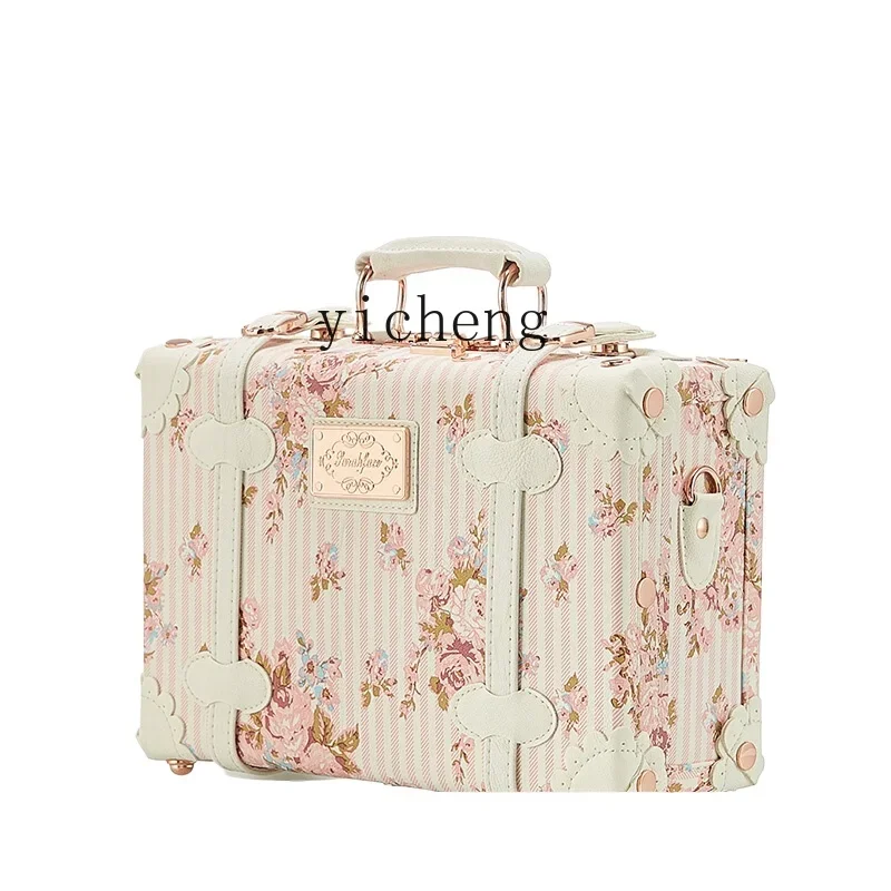 

Zz cute suitcase gift cosmetic case 13 inch 16 inch portable retro suitcase password mini