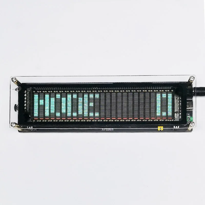 Imagem -05 - Visor do Relógio Espectro Musical Vfd Indicador de Nível Analisador de Ritmo Luz Atmosfera Áudio Usb tipo c Amplificador de Potência Automóvel 5v 12v