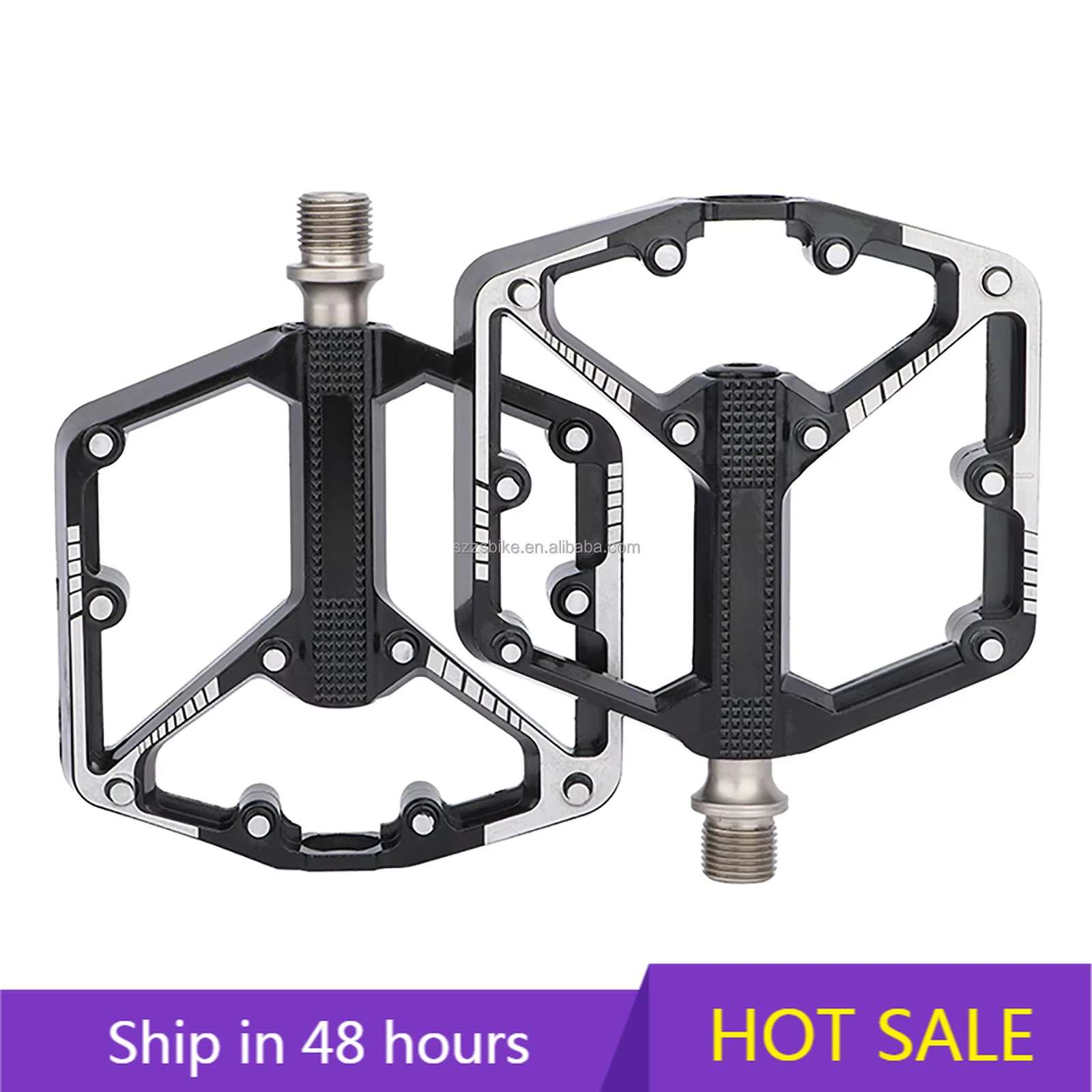 

POWER LEAPMEROCA Three Bearing Bicycle Pedals Steel Alloy Enlarged Anti-Slip Pedals for MTB & BMX for Mountain Road Cycling