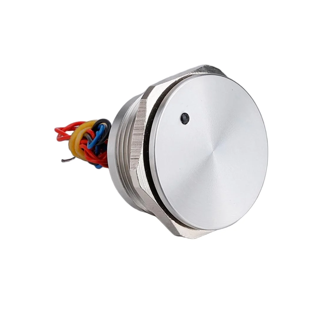 ABILKEEN 30MM Momentary/Latching NO/NC/K Flat Head Dot LED Light 2A 3-24V Touch Pressure Sensititive Pizeo Switch IP68