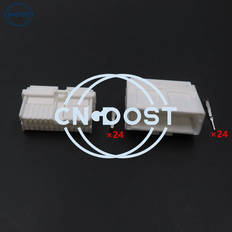 1 Set 24 Pin AC Assembly Car Parts Auto Electric Cable Plastic Housing Unsealed Plug With Terminal 1123364-1 MG653033 1123387-1