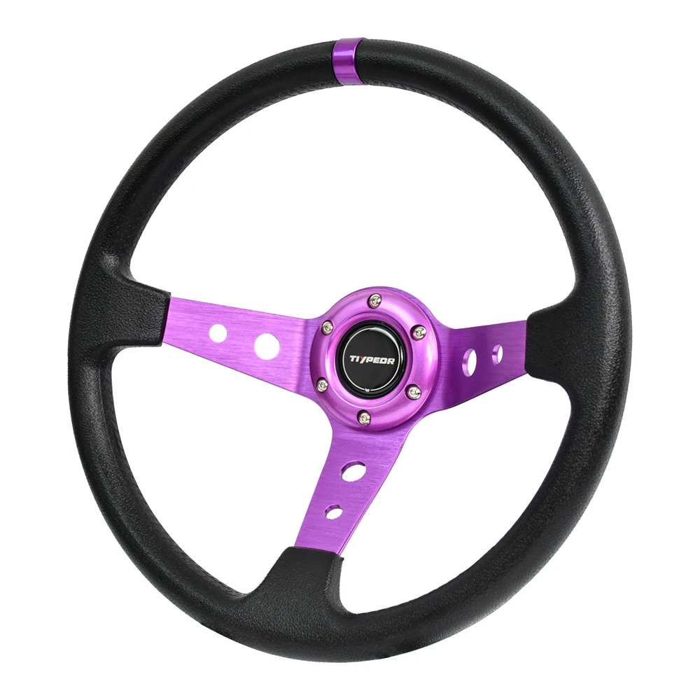 tiypeor-universal-pu-material-14inch-350mm-electroplating-bracket-steering-wheel-for-car-volante