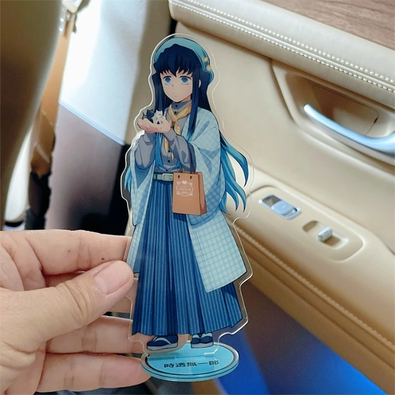 Demon Slayer Kamado Tanjirou Acrylic Ornaments Nezuko Tokitou Muichirou Anime Figure Car Desk Decoration Model Toy Birthday Gift