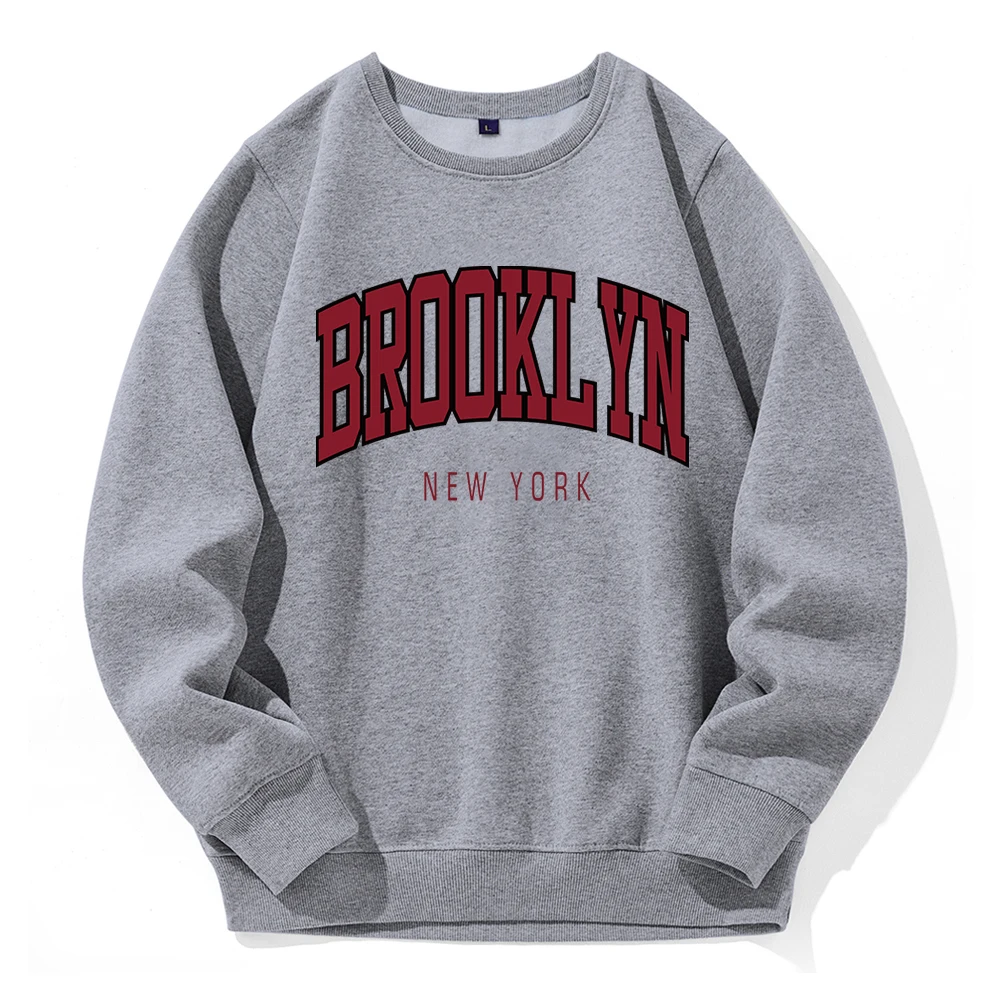 Brooklyn New York Printing Hoody Men Casual Fashion O-Neck Hoodie Graphic Funny Novelty Hoodies Street Harajuku Warm Sweatshirt