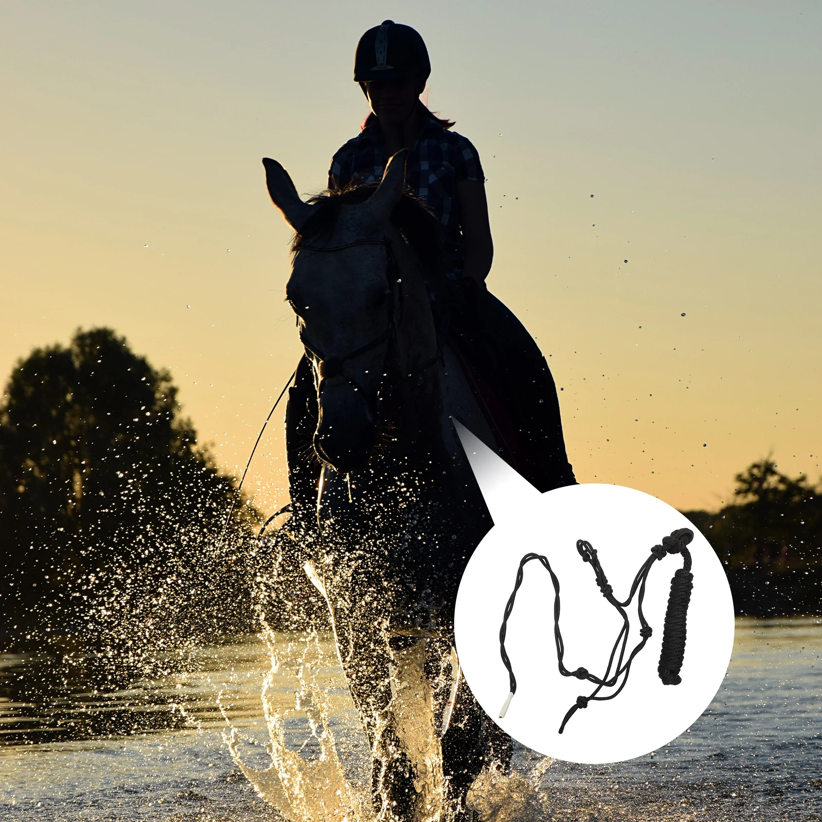 رسن حصان قوي مقاوم للتآكل، قماش مضفر للتدريب، معدات حصان محمولة مريحة، طوق الثدي الغربي #6