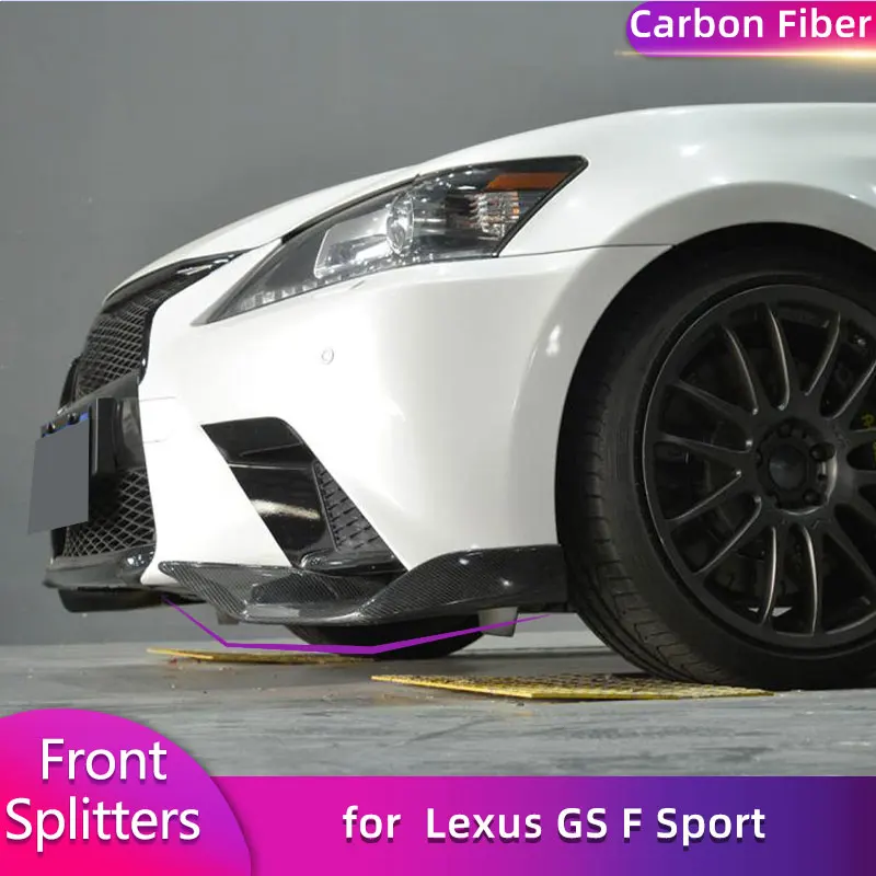 

Carbon Fiber Front Bumper Splitters for Lexus GS F Sport GS350 2013-2015 Racing Front Splitters Apron Lip Flaps Body Kits FRP
