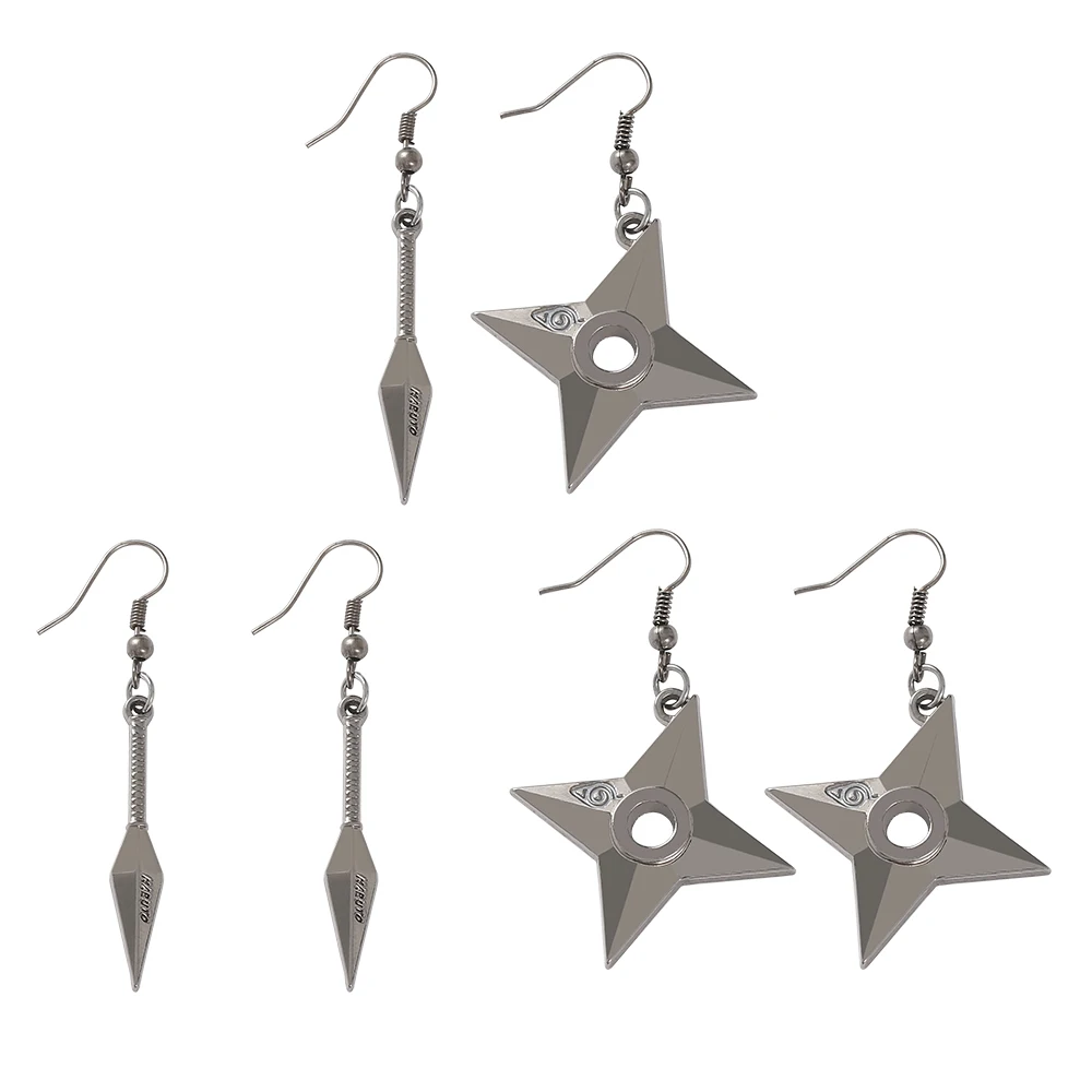 Anime Earring Pendant Accessory Akatsuki COS Party Pendant Earrings for Women and Men Gift