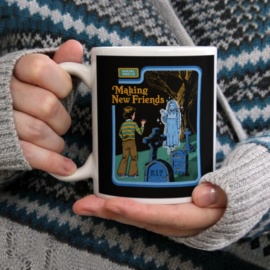 

Making New FriendsCoffee Mug Tea Cup 11oz Coffee Cup Funny Birthday Ceramic Mug Personalized Cup