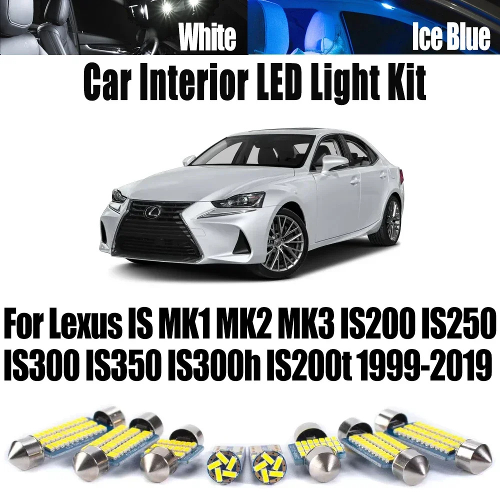 

Canbus LED Interior Reading Map Dome Light Kit For Lexus IS MK1 MK2 MK3 IS200 IS250 IS300 IS350 IS300h IS200t 1999-2019 Car Bulb