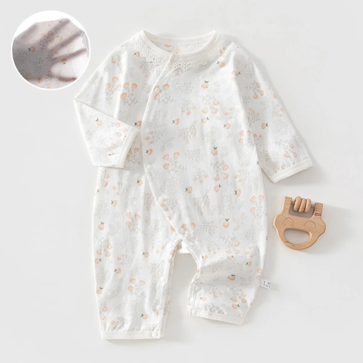 

Летний дышащий комбинезон для новорожденных (0-18 мес.) из чистого хлопка, легкий, милый, на кнопках, вязаный ромпер для младенцев