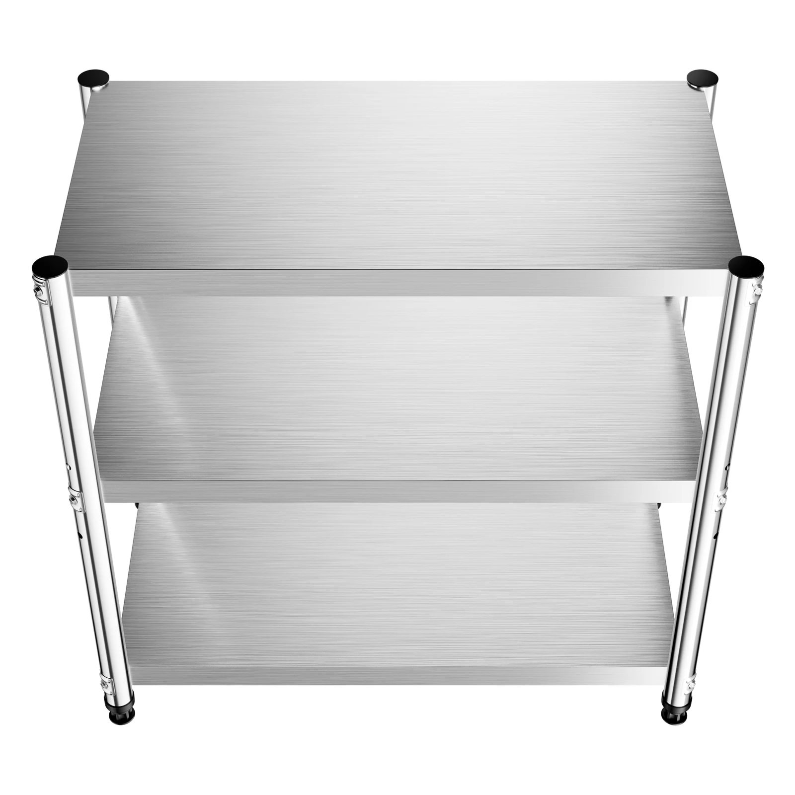 Kitchen Shelf, Stainless Steel Shelf, Heavy Duty Shelf, Gastro Shelf, 3 Shelves, 80 x 80 x 40 cm, Garage Shelving