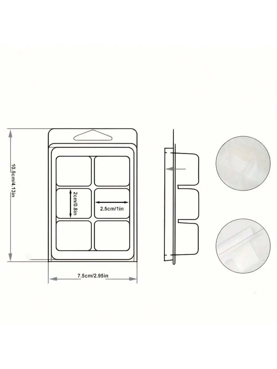12/24 Pieces Rectangular 6-Hol - Soap Making Websites ulasan dan harga