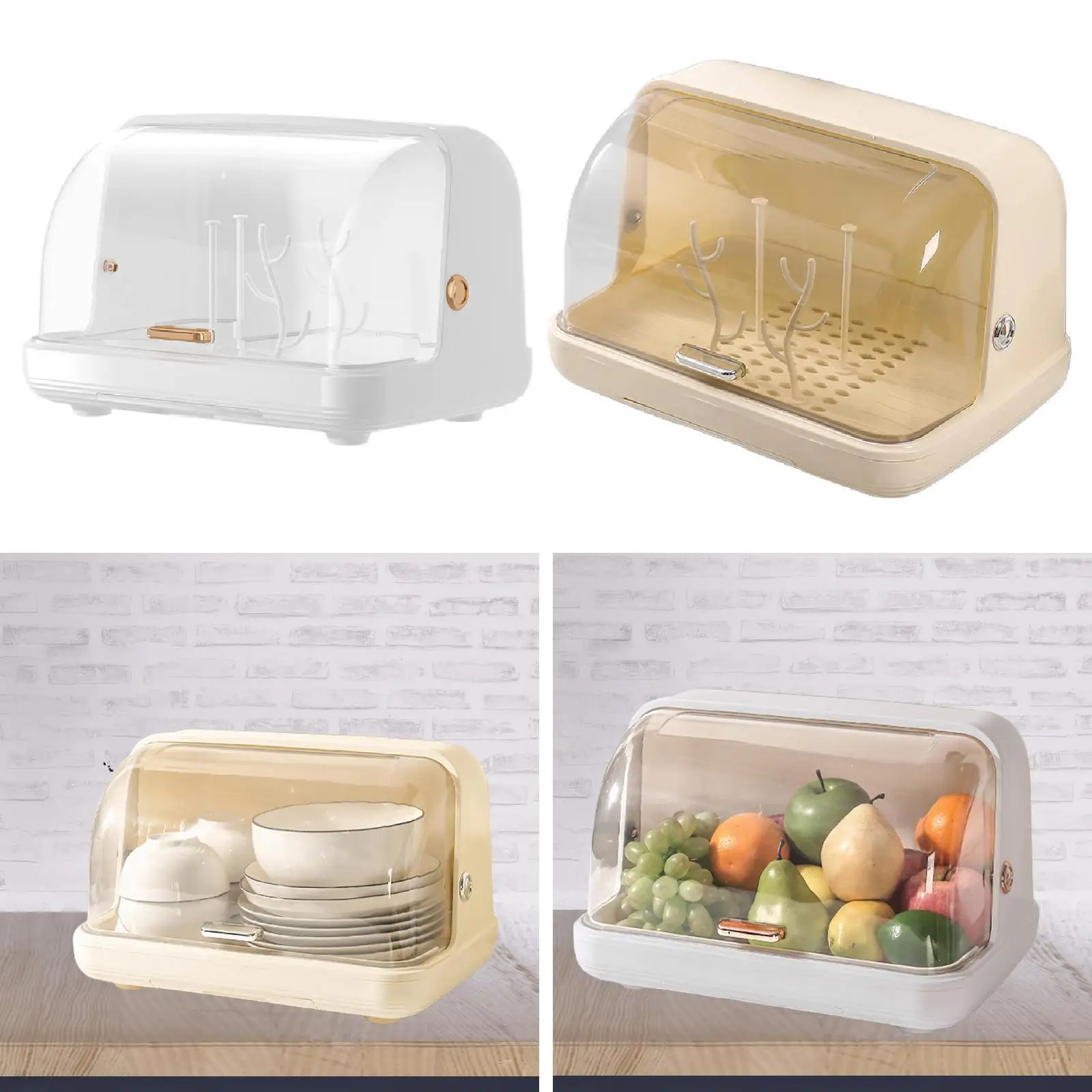 

Cup Storage Holder with Cover Nursing Bottle Dry Rack Desktop Cup Organizer for Coffee Mug
