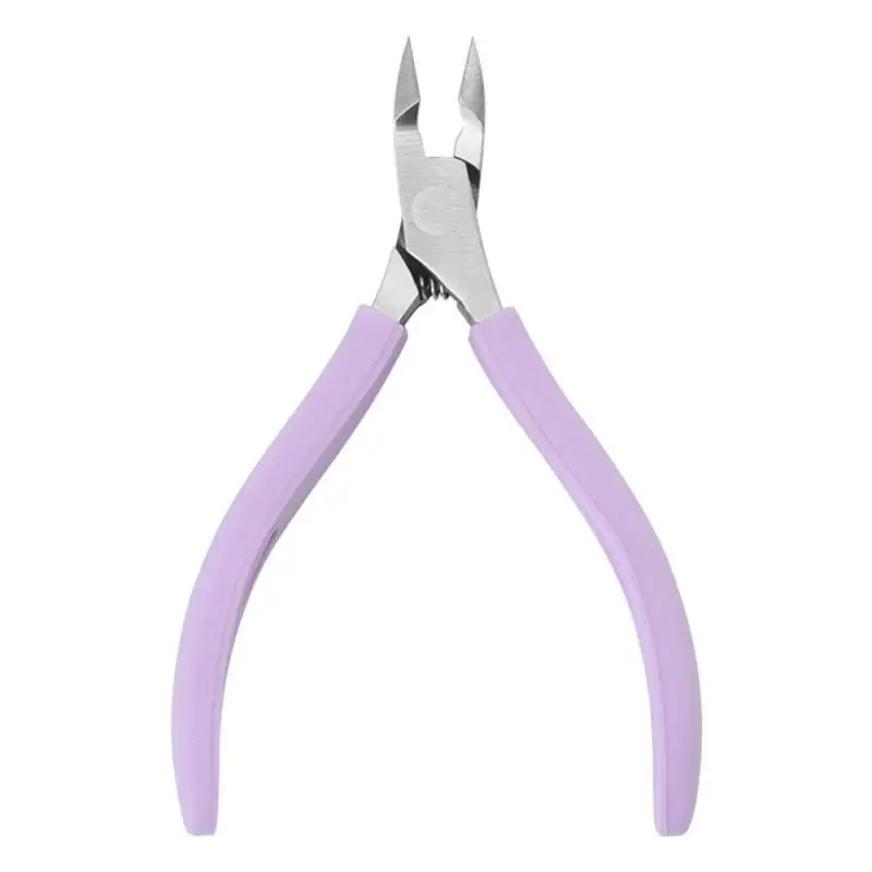 Double-end Nail Art Cuticle Remover Stainless Steel Manicure Pedicure Pusher Fork Scissor Trimmer 2-ways Nails Tool SAA17