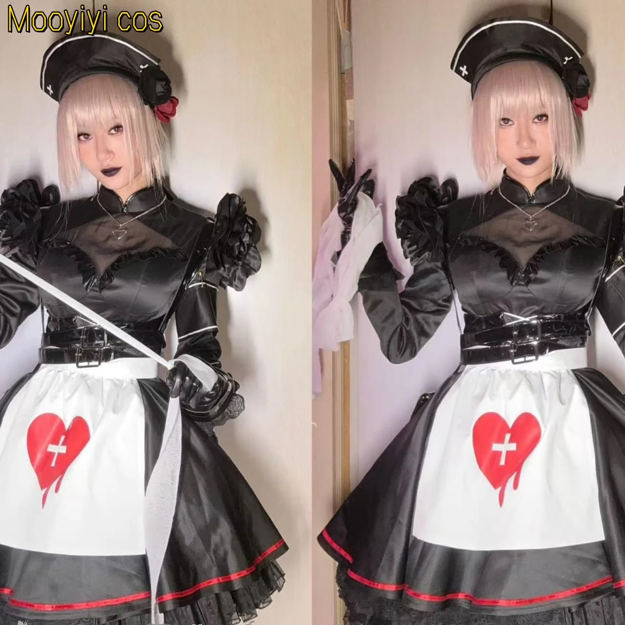 2025 New Mooyiyi cos Florence Nightingale Cosplay Costume Halloween Christmas Role Playing fate Sexy nurse little devil