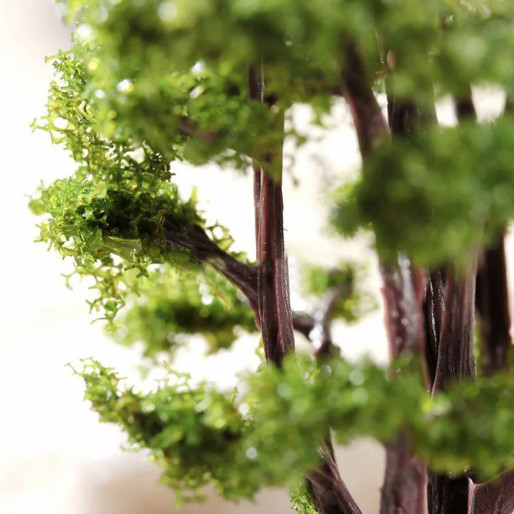 

10pcs Plastic Model Train Artificial Miniature Tree Scenery Railroad Decoration Building Landscape Accessories For-Toys Kids
