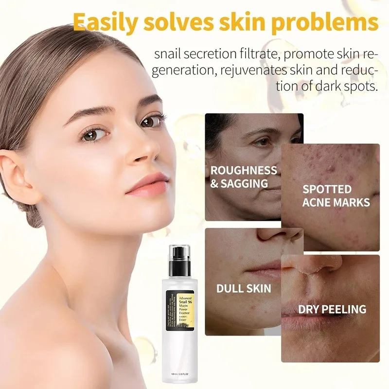 مصل الحلزون المخاطي 96% للوجه يرطب ويغذي البشرة