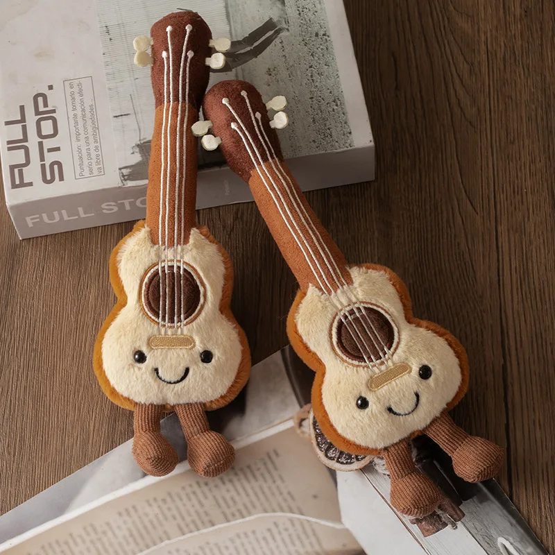 25 cm Kreative Lebensechte Gitarre Plüsch Spielzeug Zu Hause Dekoration Baby Beschwichtigen Puppe Nette Kissen Kissen Geburtstag Geschenk Für Kinder