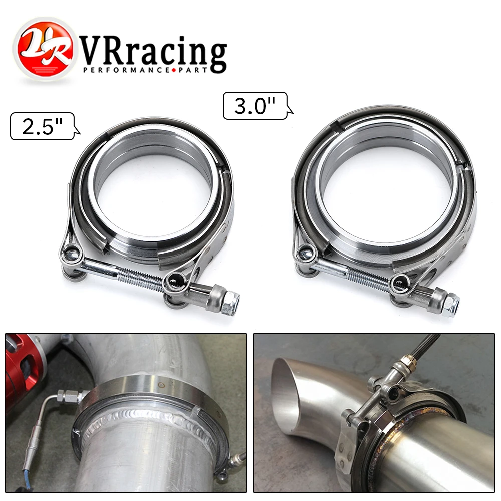 VR - V Band Exhaust Clamp 2.5 inch 3 inch  63mm 76mm Exhaust Male And Female Flange Vband Clamp V-Band Muffler Clamp