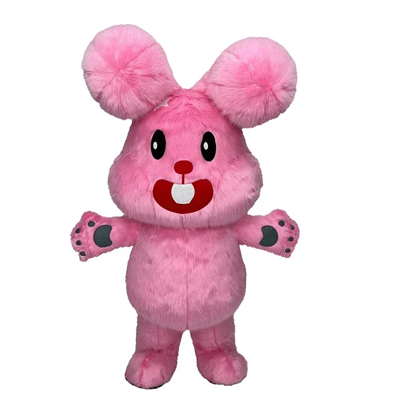 2m/2.6m Inflatable Pink Rabbit Mascot for  Birthday Party Entertainments Animal Character Bunny Blow Up Suit No Battery view 2