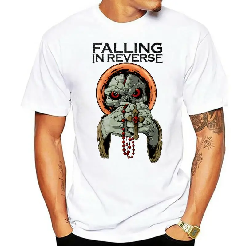 Official Falling In Reverse I'm No Saint T-Shirt Rock Ban Merch Ronnie Radke Print T Shirt Mens Short Sleeve Hot Top Tee