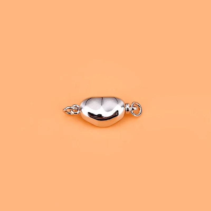925 sterling silver button accessories Bracelet Yuanbao button plug-in button connection buckle tail buckle end button manual DI