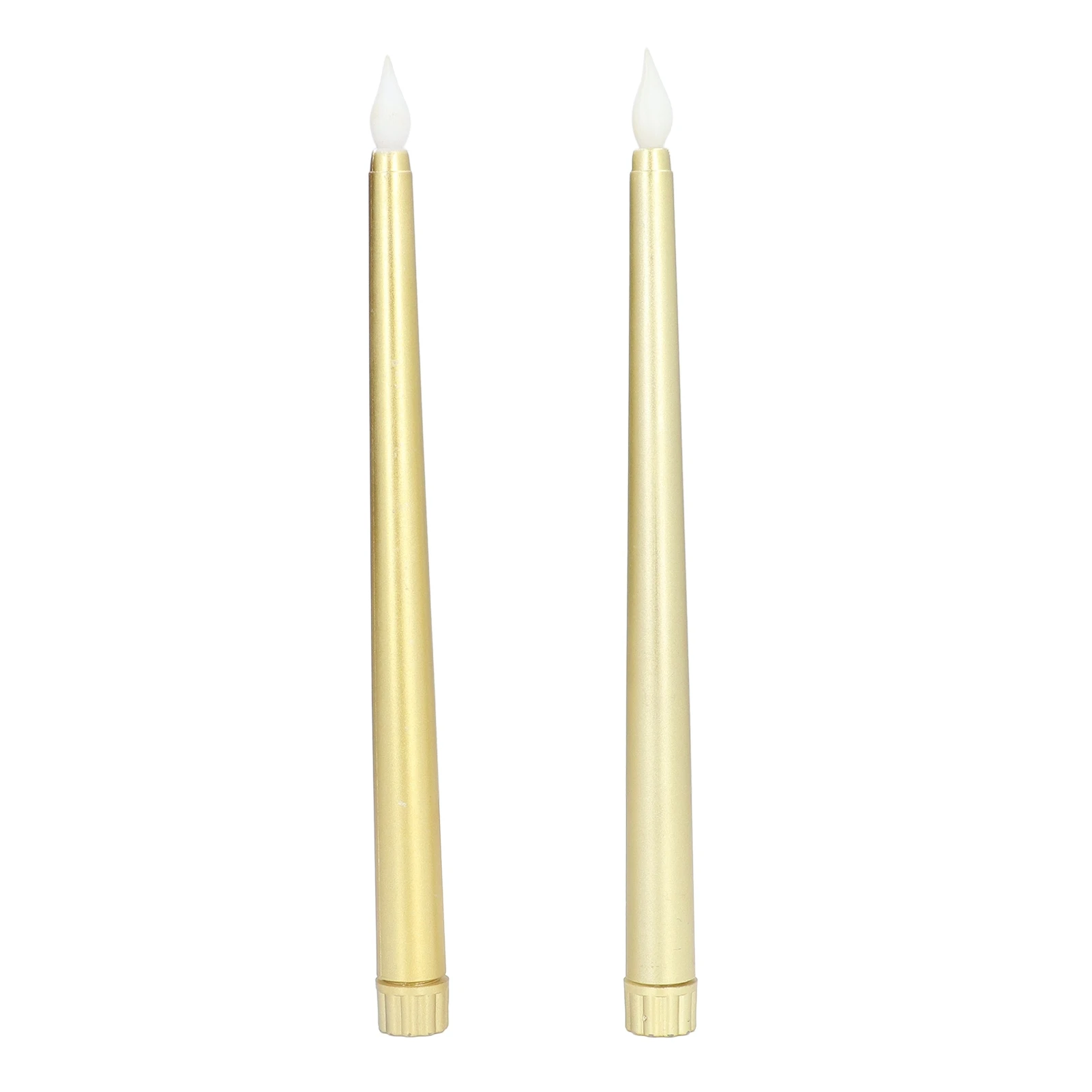 2pcs LED Taper Candles Battery Powered Flameless LED Candle Sticks for Festival Wedding Birthday Party Full Spray