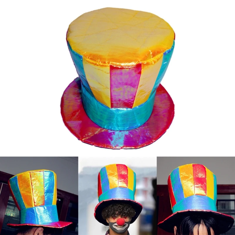 Men Cosplay Hat for Outdoor Clown Hat for Circus Show Hat Amusement Park Hat