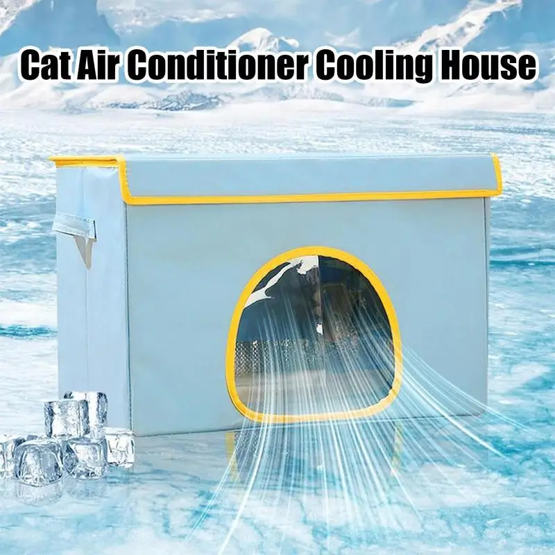 

Cat Air Conditioning House Summer Cooling kitten House Foldable Dog Shelter Puppy Ice Bed Nest Indoor Outdoor Pet Supplies