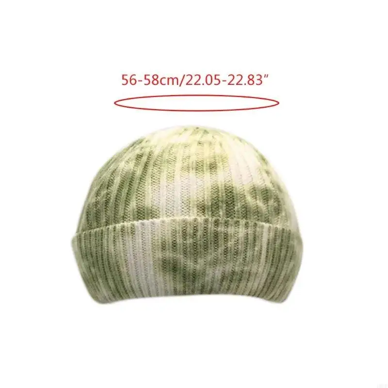 للجنسين الشتاء الدافئة مضلع متماسكة قبعة قبعة التدرج التعادل صبغ الهيب هوب الجمجمة قبعة