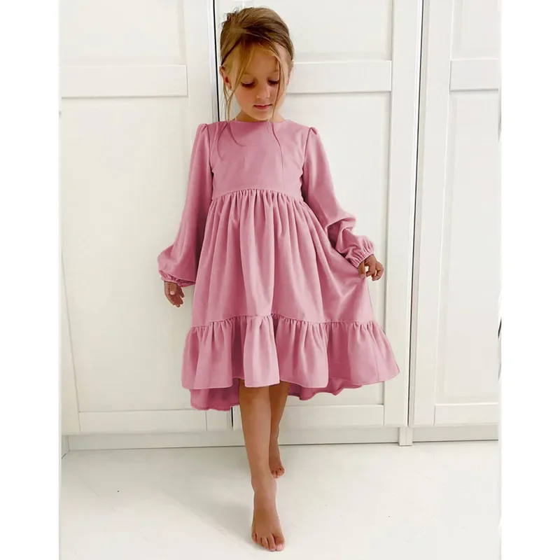 RT01 Vestido informal brillante para niñas pequeñas, Otoño/Invierno, manga larga, Navidad, Año Nuevo, vacaciones * JK2