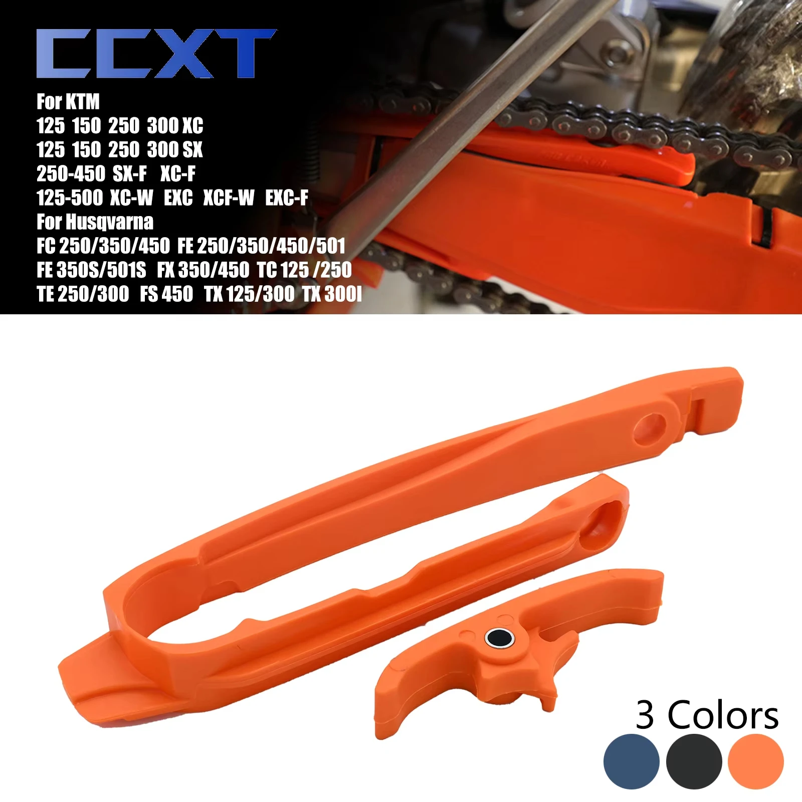 

Motocross Chain Guide Slider Swingarm Guide For KTM XC125 XC150 SX150 SXF250 SX125 SXF450 XCF450 XCW250 XCF250 XCW450 XCW125