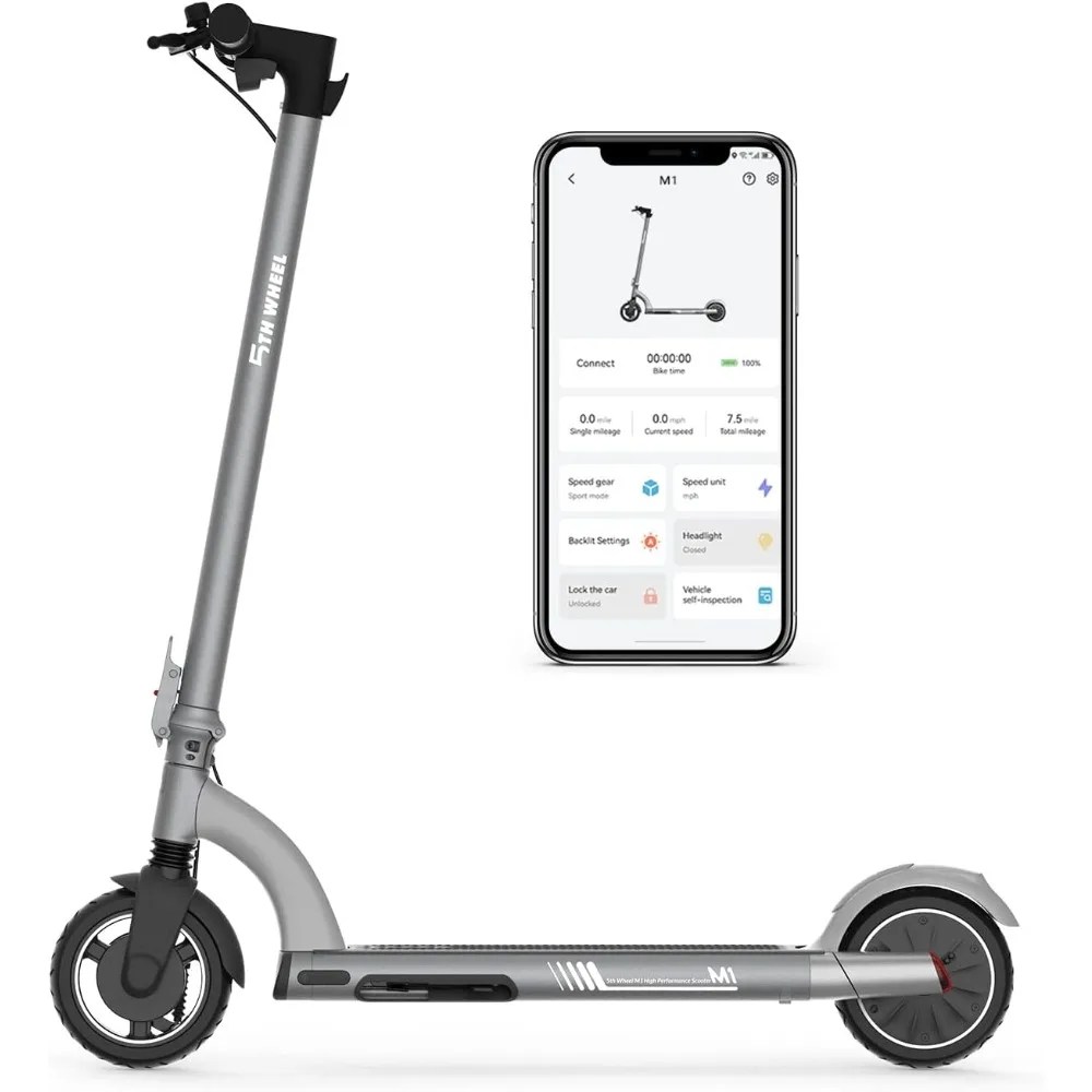 Electric Scooter - 13.7 Miles Range & 15.5 MPH, 500W Peak Motor, 8